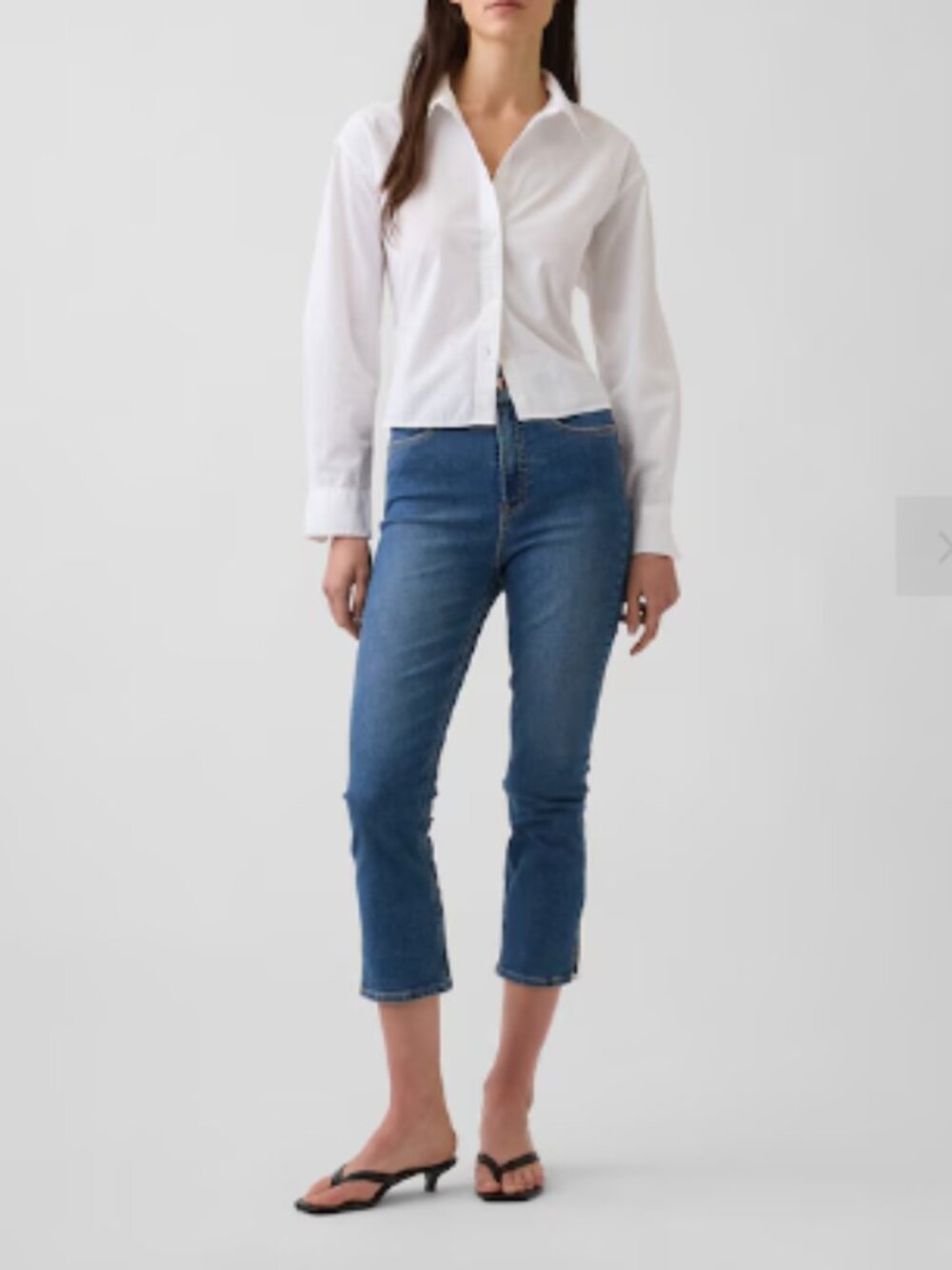 GAP Denim dark wash, bootcut crop jeans, 16